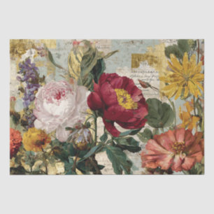 Levendige Italiaans-geïnspireerde bloemencollage Tissuepapier