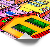 Levendige Italiaanse gevel Perfect Poster (Hoek)