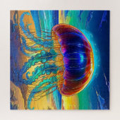 Levendige Jellyfish Sunset Legpuzzel (Horizontaal)