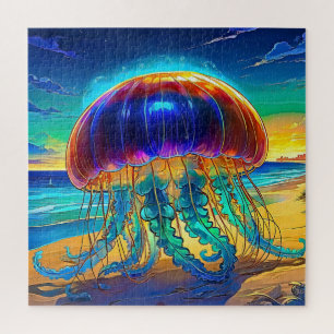 Levendige Jellyfish Sunset Legpuzzel
