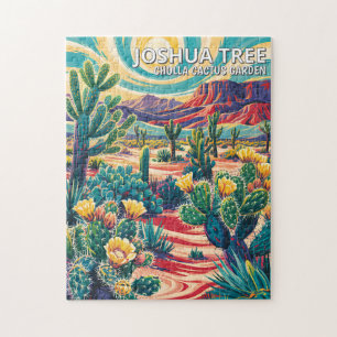Levendige Joshua Tree National Park Cactus Maatwer Legpuzzel