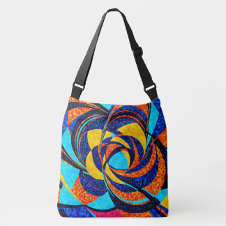 Levendige Kaleidoscoop Abstract Ontwerp: Opvallend Crossbody Tas