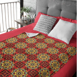 Levendige Kaleidoscope Starburst Patroon Deken