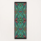 Levendige  Keltische Ontwerpdraak Rode draak Yogamat (Voorkant)