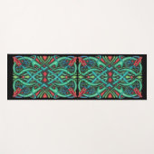 Levendige  Keltische Ontwerpdraak Rode draak Yogamat (Voorkant (horizontaal))