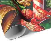 Levendige kerst Plaid Cadeaupapier (Rol Hoek)