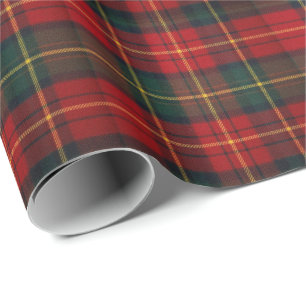 Levendige Kerst-Tartan Cadeaupapier