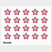 Levendige kerstster ster sticker (Vel)