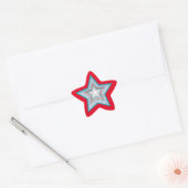 Levendige kerstster ster sticker (Envelop)