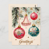  levendige kerstversieringen briefkaart (Voorkant / Achterkant)