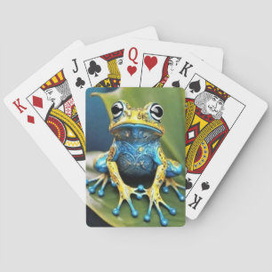Levendige kikker pokerkaarten