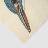 Levendige Kingfisher Waterverf Decoupage Vogelprin Tissuepapier (Detail)