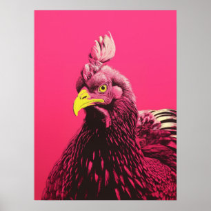 Levendige kip poster