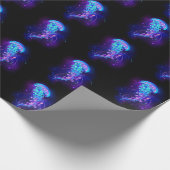 Levendige kleur gloeiende kwal cadeaupapier (Hoek)