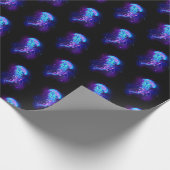 Levendige kleur gloeiende kwal cadeaupapier (Hoek)