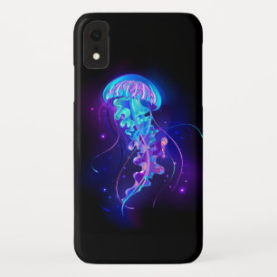 Levendige kleur gloeiende kwal iPhone XR hoesje