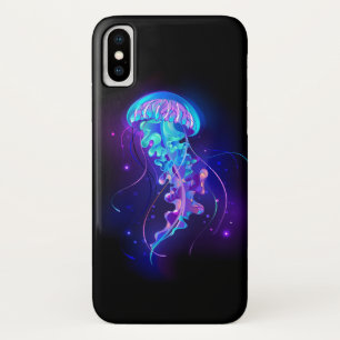 Levendige kleur gloeiende kwal iPhone x hoesje
