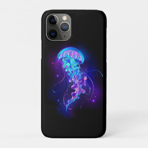 Levendige kleur gloeiende kwal iPhone 11 pro hoesje