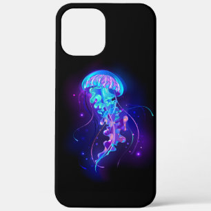 Levendige kleur gloeiende kwal iPhone 12 pro max hoesje