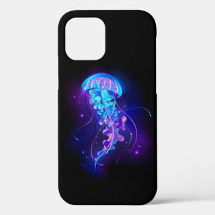 Levendige kleur gloeiende kwal iPhone 12 hoesje