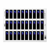 Levendige kleur gloeiende kwal etiket (Full Sheet)