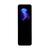 Levendige kleur gloeiende kwal etiket (Voorkant)