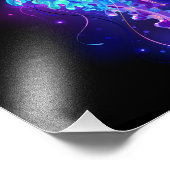 Levendige kleur gloeiende kwal foto afdruk (Hoek)