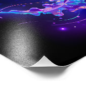 Levendige kleur gloeiende kwal foto afdruk (Hoek)