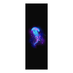 Levendige kleur gloeiende kwal foto afdruk