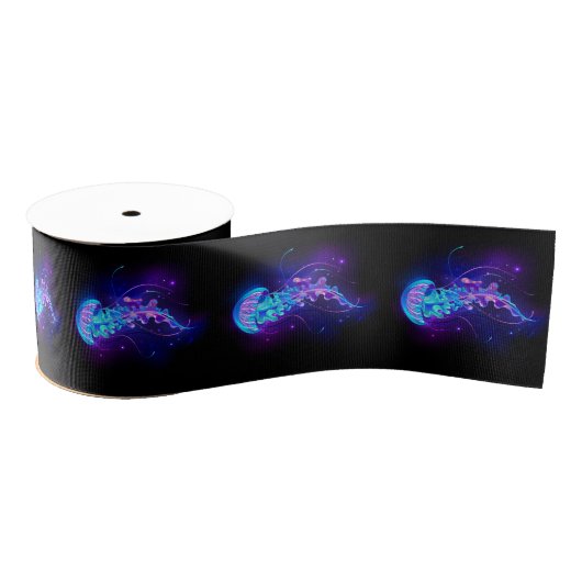 Levendige kleur gloeiende kwal grosgrain lint (Spoel)