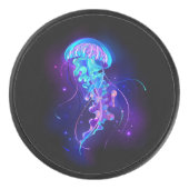 Levendige kleur gloeiende kwal hockey puck (Voorkant)