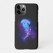 Levendige kleur gloeiende kwal iPhone hoesje (Achterkant)