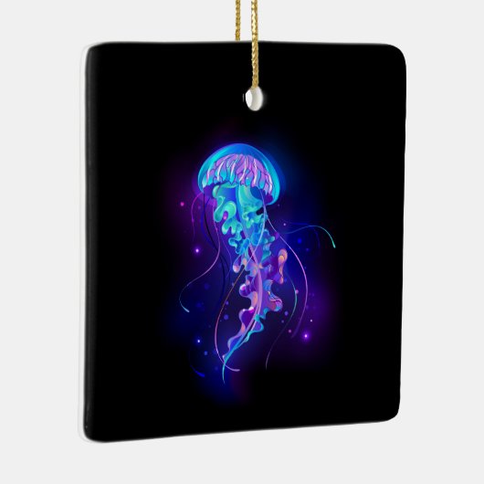 Levendige kleur gloeiende kwal keramisch ornament (Rechts)