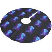 Levendige kleur gloeiende kwal kerstboom rok (Gekanteld)