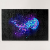 Levendige kleur gloeiende kwal legpuzzel (Horizontaal)