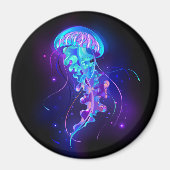 Levendige kleur gloeiende kwal magneet (Voorkant)