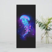 Levendige kleur gloeiende kwal menu (Staand voorkant)