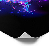 Levendige kleur gloeiende kwal poster (Hoek)