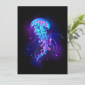 Levendige kleur gloeiende kwal programma (Staand voorkant)