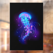 Levendige kleur gloeiende kwal raamsticker (Vel 2)