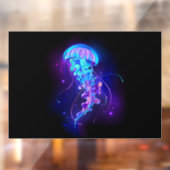 Levendige kleur gloeiende kwal raamsticker (Vel 2)