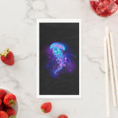 Levendige kleur gloeiende kwal servet (Insitu)