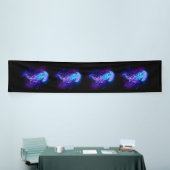 Levendige kleur gloeiende kwal spandoek (Beurs)