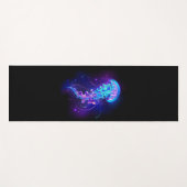 Levendige kleur gloeiende kwal yogamat (Voorkant (horizontaal))