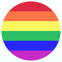 Levendige Kleur Regenboog Strepen Gay Pride Vlag Ronde Sticker