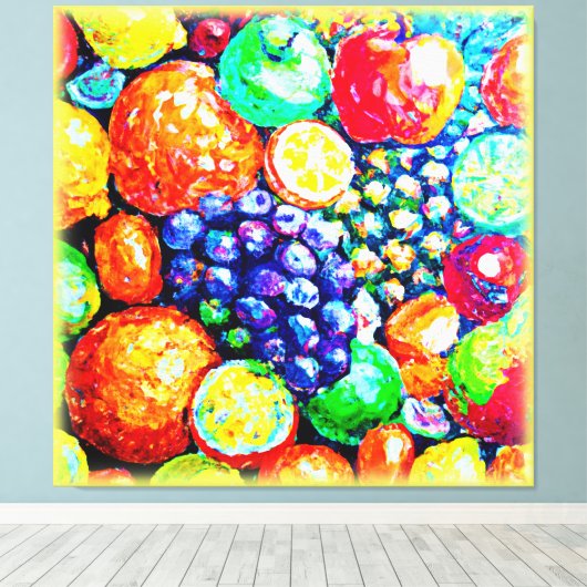 Levendige kleur van vruchten. Bestel nu Canvas Afdruk (Insitu (Houten vloer))