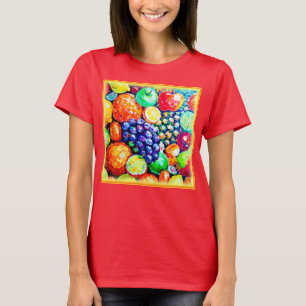 Levendige kleur van vruchten. Bestel nu T-shirt
