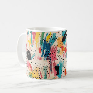 Levendige kleuren Abstract patroon Koffiemok