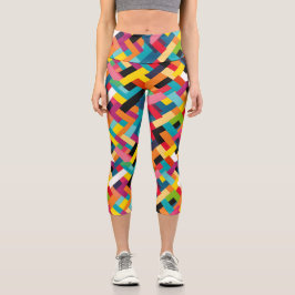 Levendige kleuren Basketweave Patroon