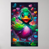 Levendige kleuren eend poster (Voorkant)
